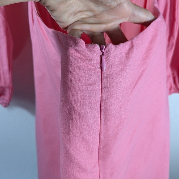All About May Fairy Linen Cotton Pink Cutout Back Mini Glam Party Dress Size 4 - Picture 11 of 14